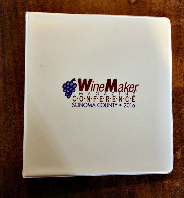 WineMaker 2016 Conference Tote Bag and Seminar Binder