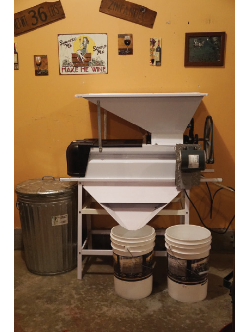 Home wine grape crusher and destemmer.