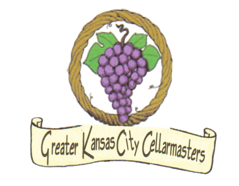 Logo for the Greater Kansas City Cellarmasters with a bunch of purple grapes