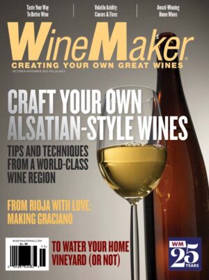 cover for the October-November 2023 issue of WineMaker with cover story on making Alsatian-style wines